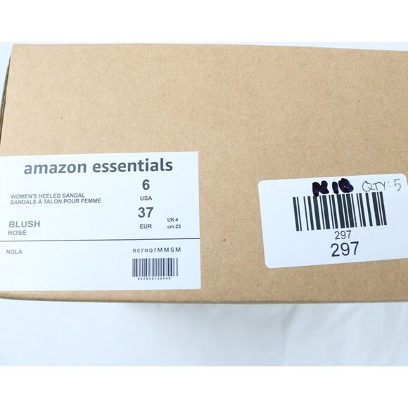 Women's Size 6 Nola One Strap Slip On Slide Heeled Sandals, Blush Rose - Picture 8 of 8